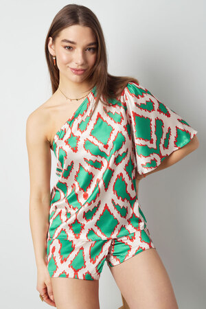 One-shoulder top tropical bliss - fuchsia h5 Picture2